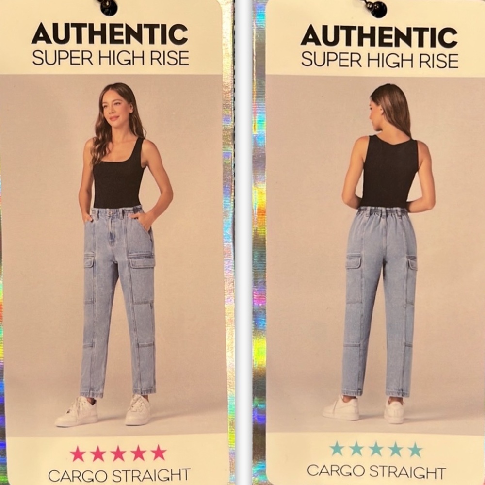 Simple Society Cargo Straight Super High Rise Jeans 9 / 29 NEW